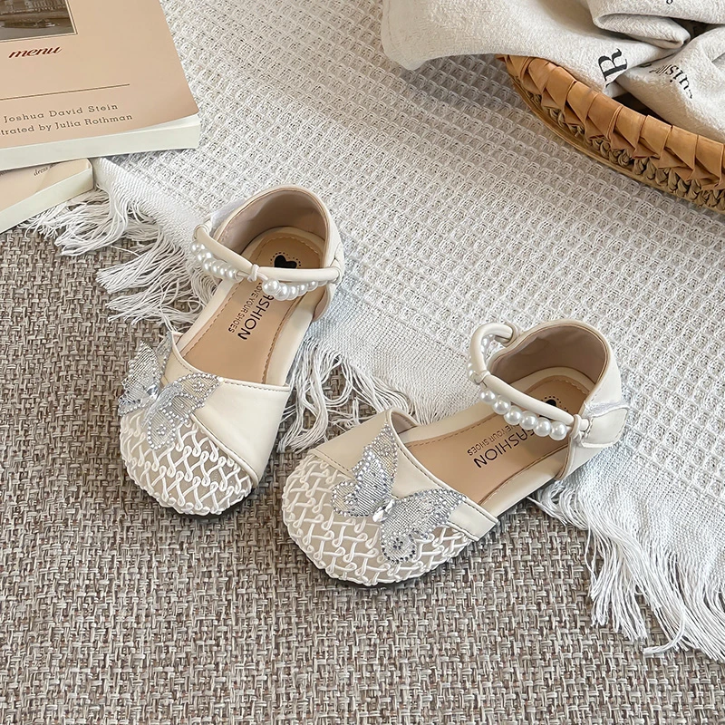 Toddler Casual Shoes Sweet Chic Butterfly Breathable Girls Princess Shoes for Party Soft 2026 New Kids Sandals Pretty Non-slip