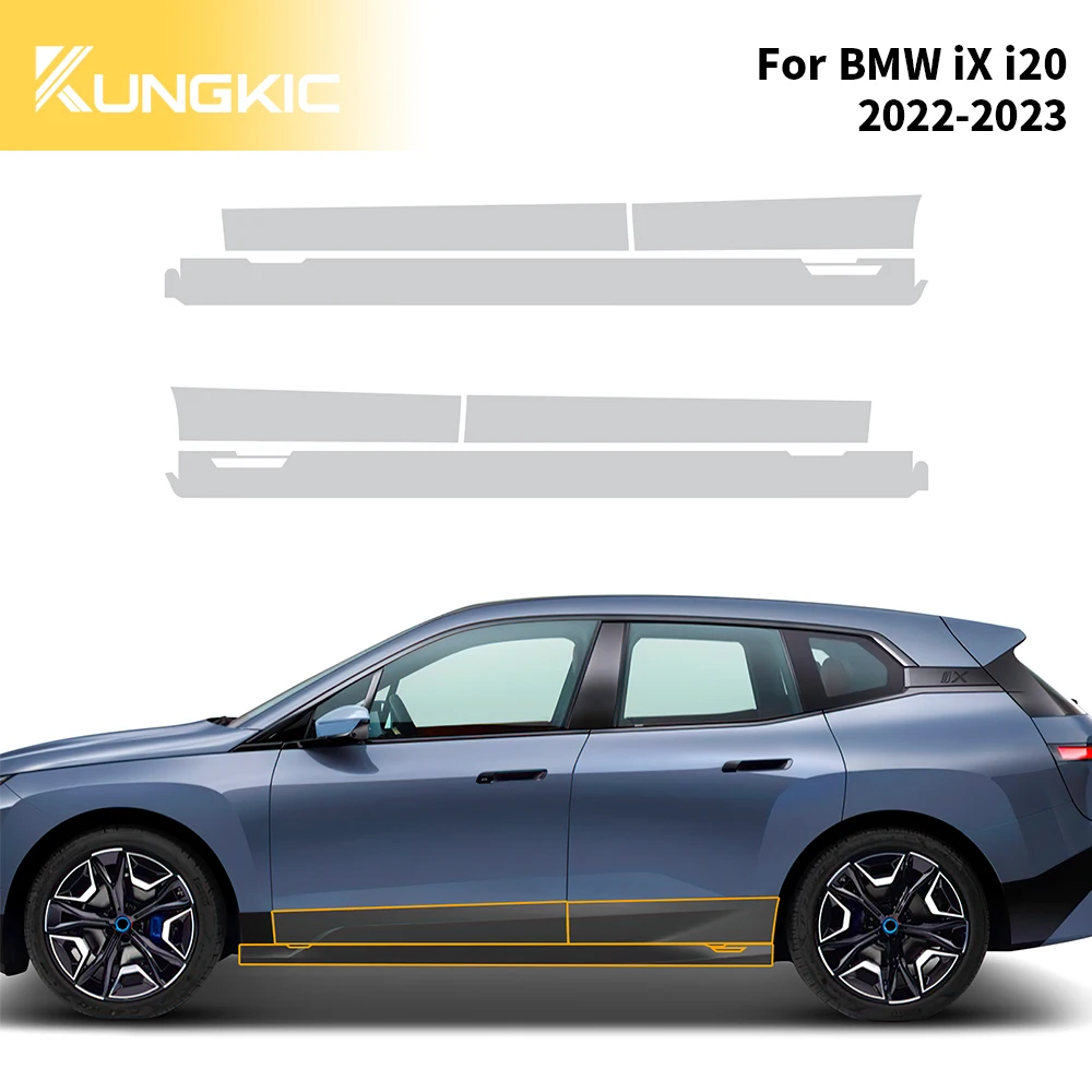 

Наклейки на двери автомобиля для BMW IX50 IX40 M60 Xdrive i20 2022 2023, аксессуары, боковая юбка, ТПУ, Защитная пленка для краски, украшение