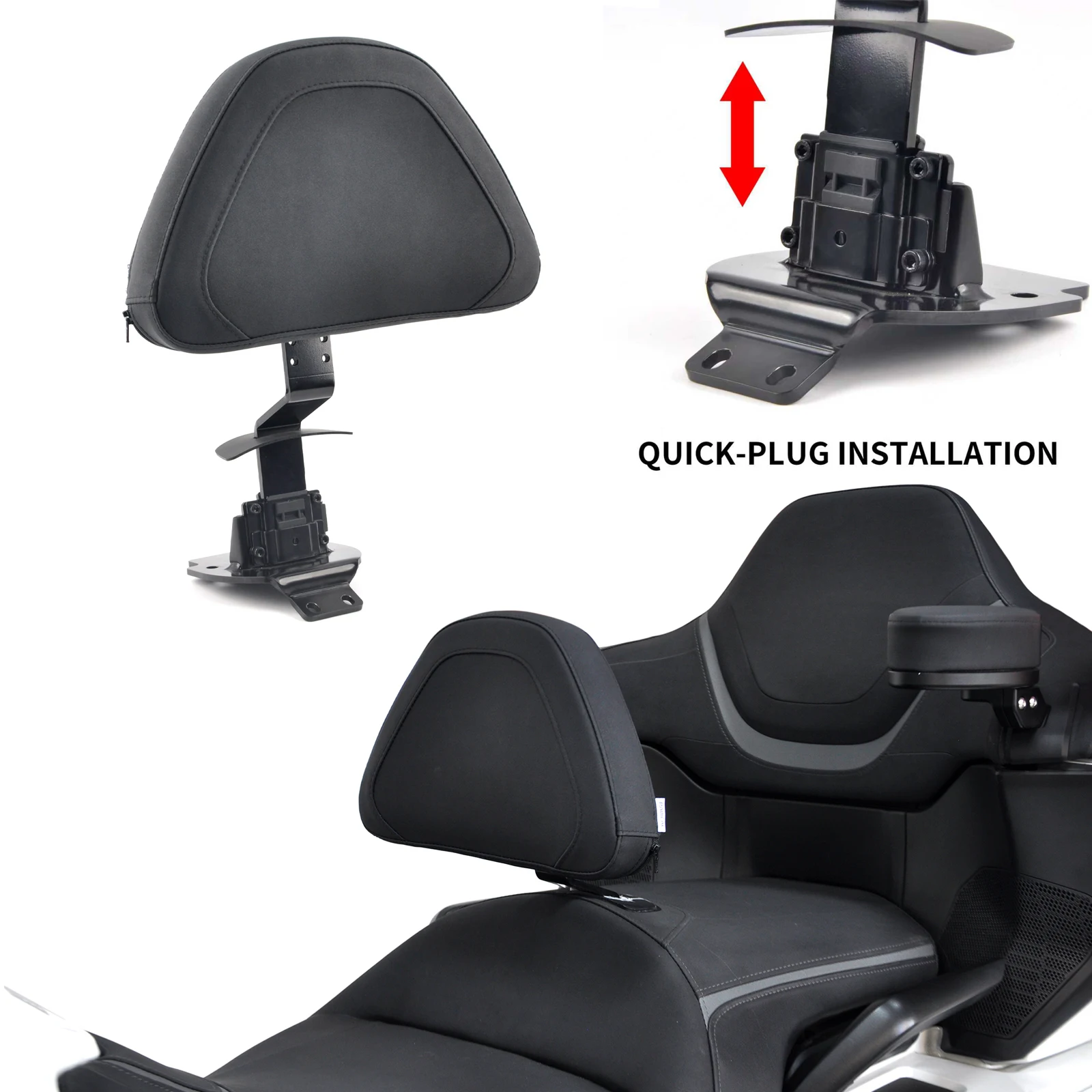 

Panical Driver Backrest Rider For Honda Gold Wing GL1800 F6B Motorcycle 2018-2025 Quick Release Pad Adjustment Leather