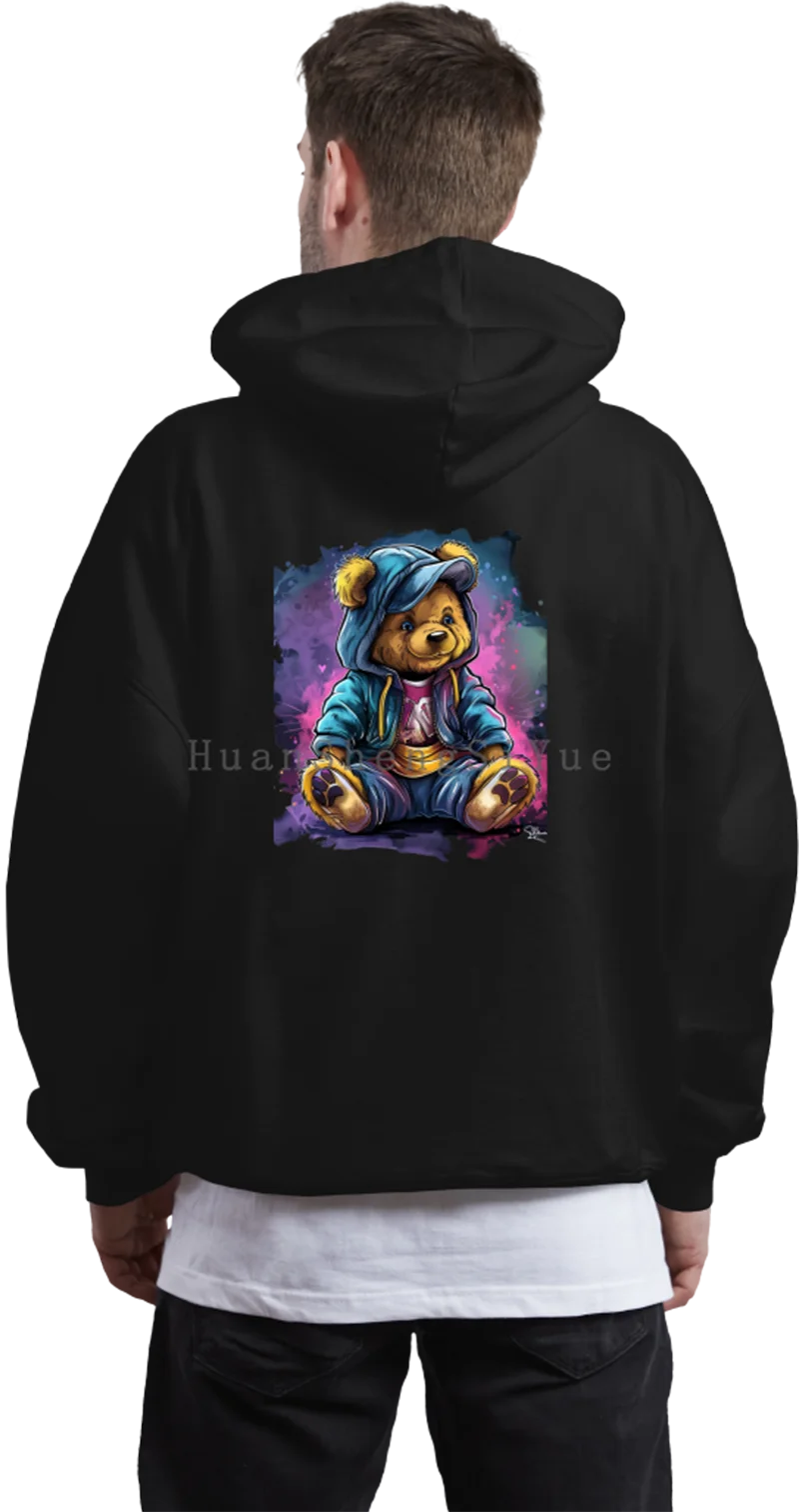 Pegatina de planchado de oso de Color para ropa, camiseta de moda DTF, Sudadera con capucha, transferencia de calor DIY, pegatina caliente impermeable