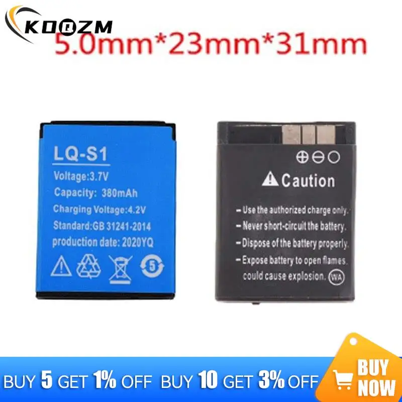 

1Pc LQ-S1 3.7V 380mAh Rechargeable Li-ion Polymer Battery For Smart Watch AB-S1 DJ-09 DZ09 GJD HKS-S1 FYM-M9 SCX-M9