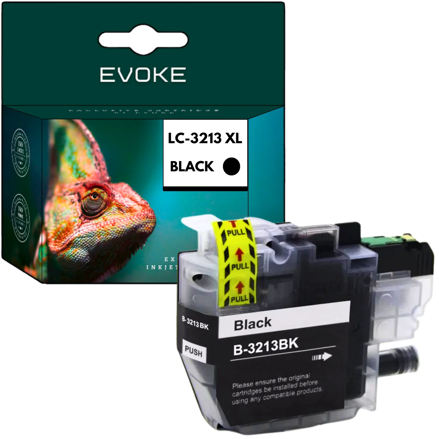 Evoke Compatibele Inkt voor Brother Lc-3213 Lc3213 Lc3213Bk Zwart 11 ml 290 Pagina's Dcp-J572Dw J774Dw J772Dw