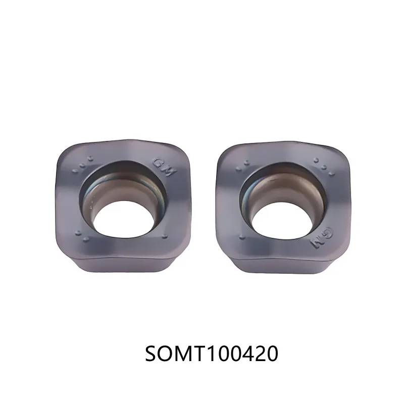 Insertos de fresado de avance rápido de avión de carburo sólido SOMT100420ER Herramientas CNC insertos indexables para acero inoxidable