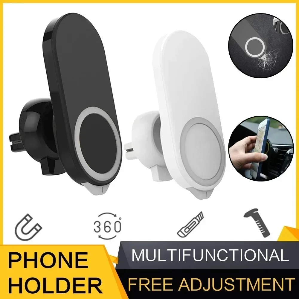 

3-in-1 Magnetic Car Mount, Safety Cutter, and Window Breaker for Vent, Essential Escape Tool