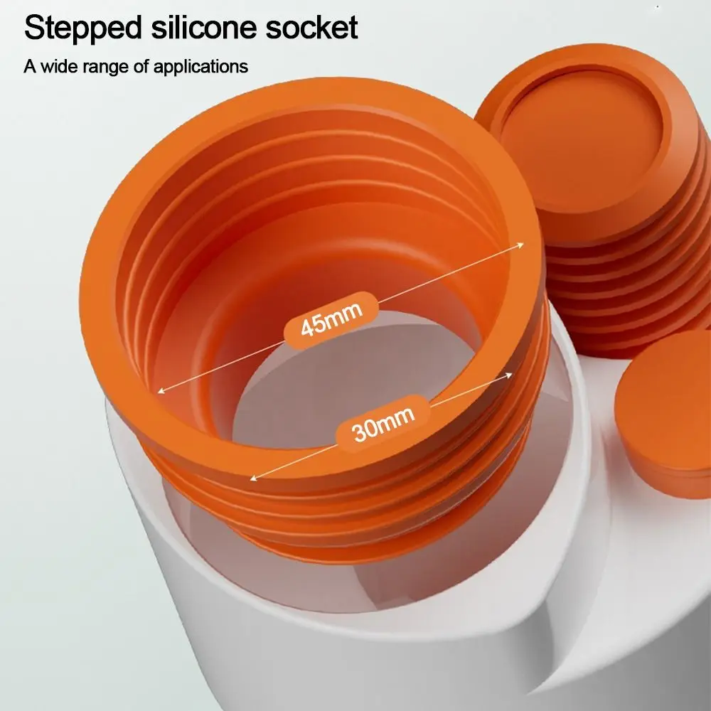 Anti Odor Sink Drain Pipe Adapter Multifunctional Neat Kitchen Basin Sewer Branch Sealing Ring Universal