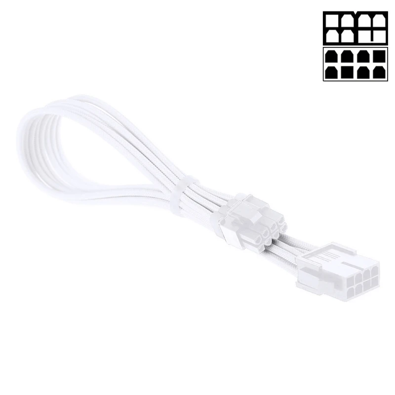 Female to Male 18 AWG Sleeved PSU CPU Extension Power Cord Sleeve Extension Power Supply Cable ATX Motherboard Cable