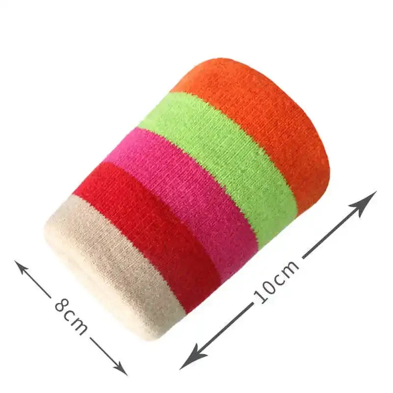 1PC Colorful Striped Sport Wristband Unisex Men Women Cotton Sport Sweatband Wristband Gym Running Sport Safety Wrist Protector