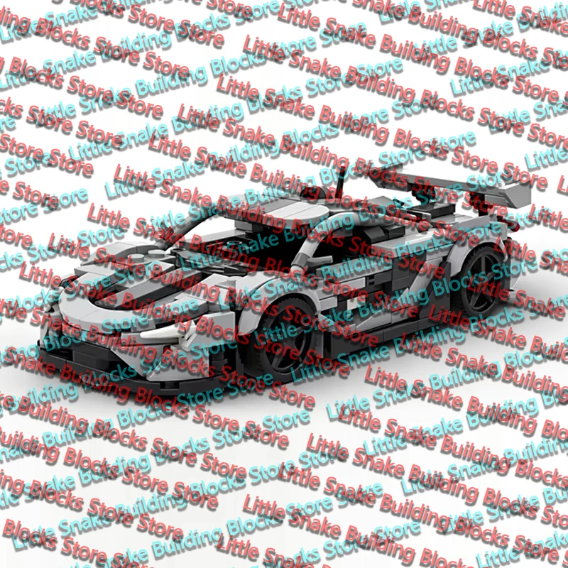 QWERT City Car Model MOC Building Bricks P1 GT3 Yellow Racing Car Modular Technology Gifts Holiday Assemble Children Toys Suit