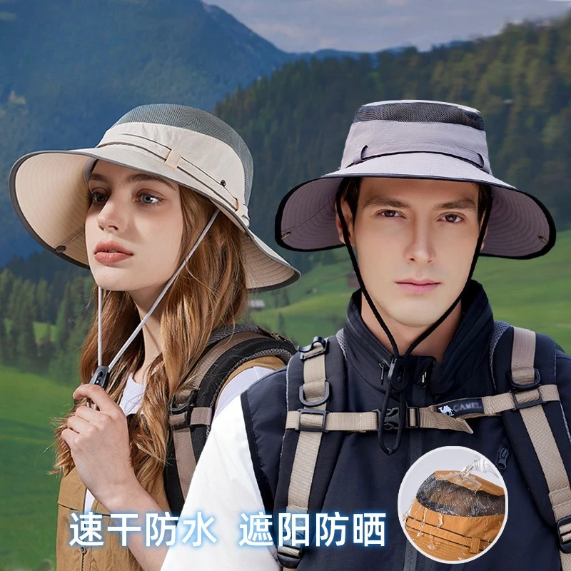 

JINGYU 100% Nylon Spring/Summer Large Eaves Breathable Sunshade Sunshade Hat Fisherman Sunscreen Male Fishing Hat