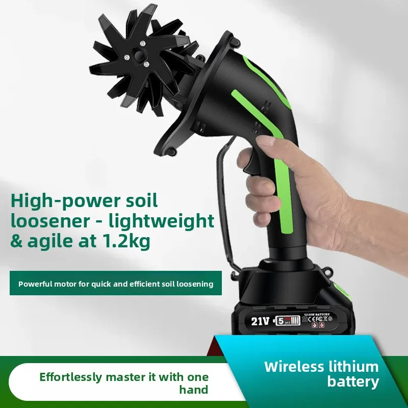 

Lithium Battery Soil Loosening Rechargeable Small Handheld Electric Soil Looser Trenching Soil Loosening