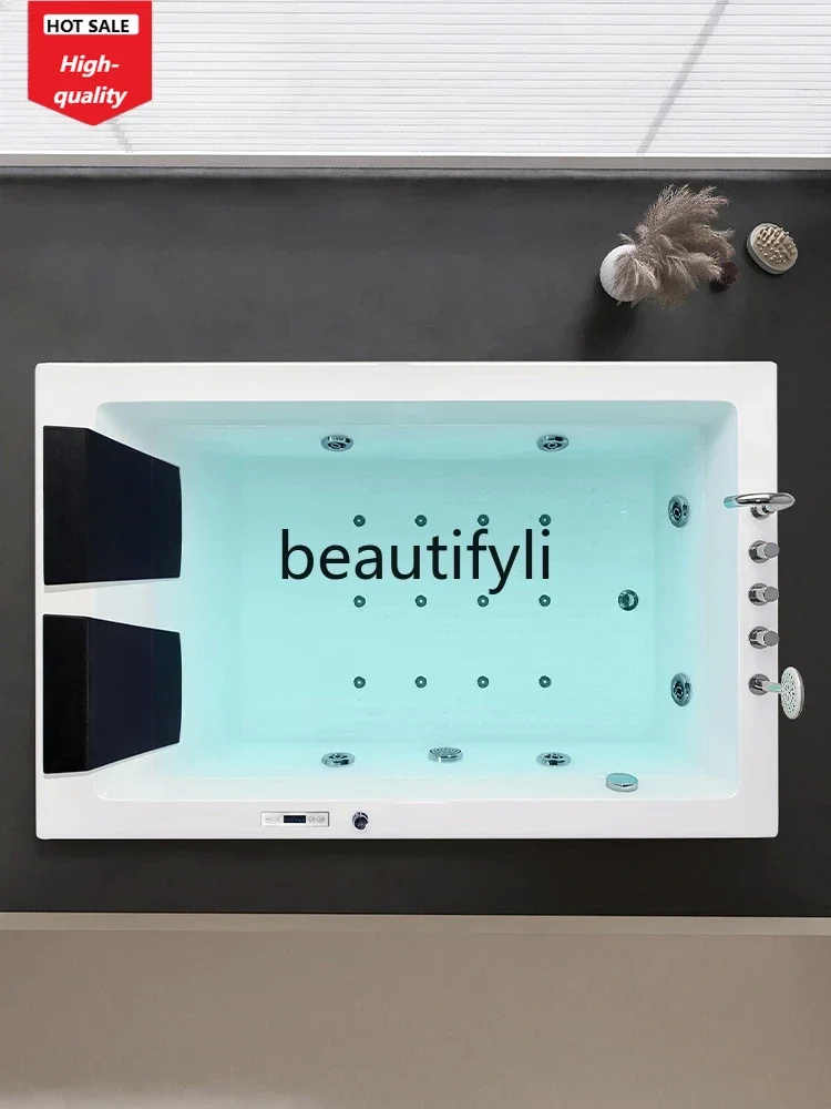 

Built-in bathtub double couple shower integrated bathtub D1089