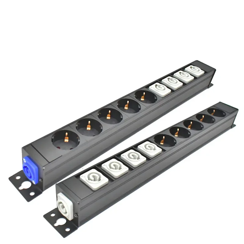 PDU power strip aluminum box shell NAC3MPA NAC3MPB 1-12AC EU aviation combination socket wall desk bottom desktop socket