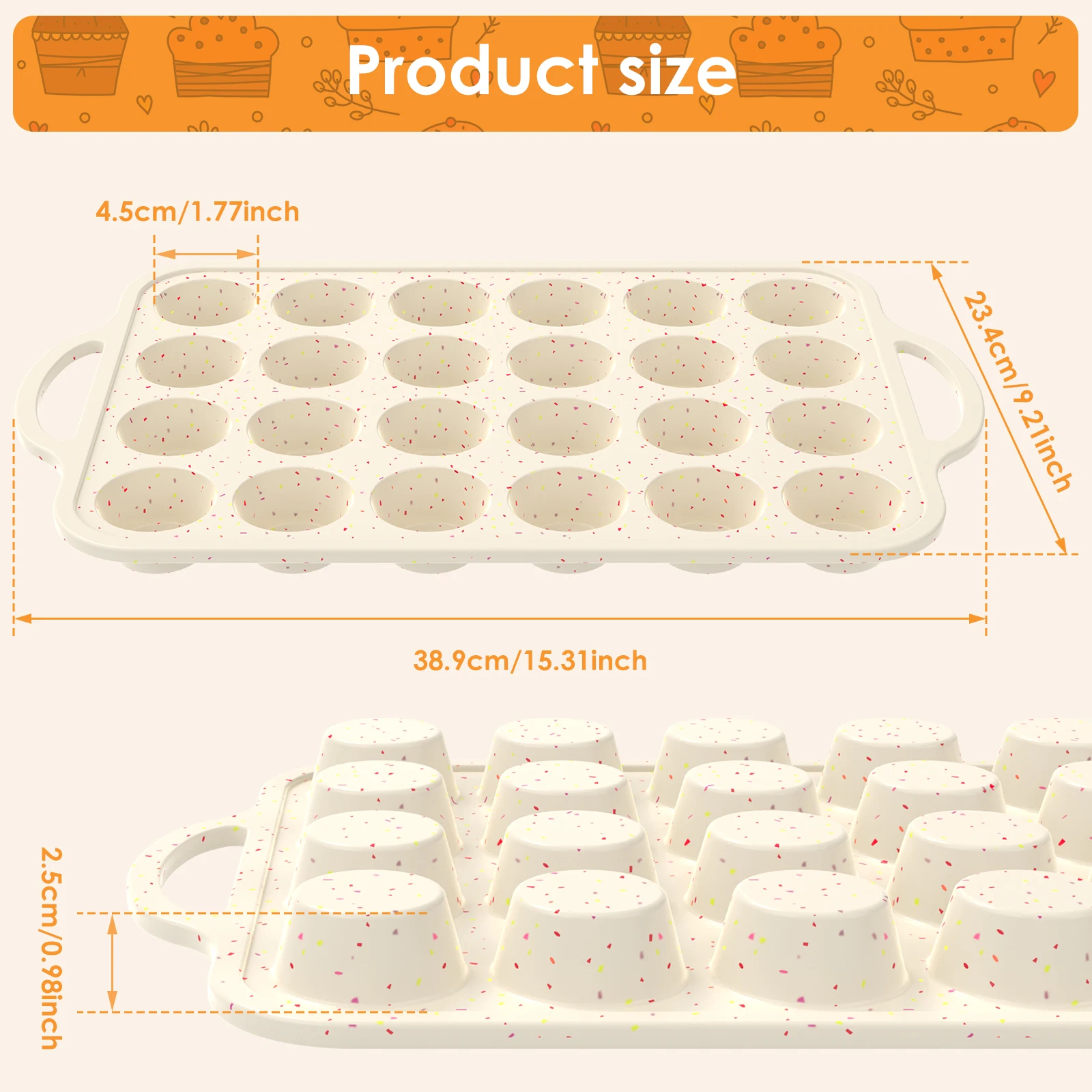 12/24 Cups Mini Muffin Pan Non - Muffin Tin Nonstick 评论和价格