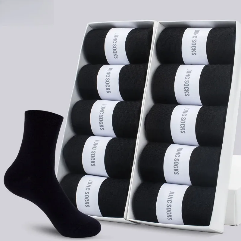 

Men's Cotton Socks New Style Black Business Men Socks Soft Breathable Summer Winter for Male Socks Plus Size (6.5-14)