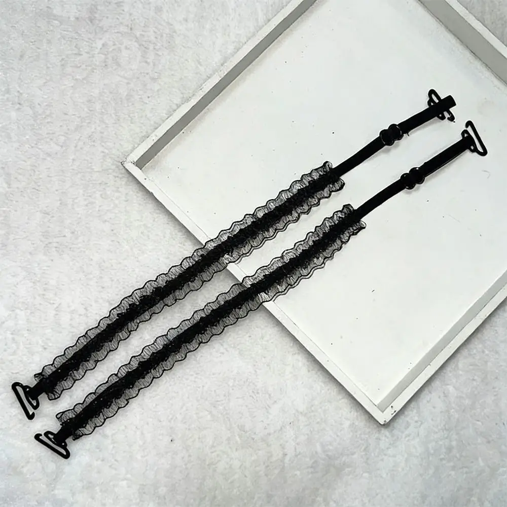 Sexy Adjustable Lace Bra Strap Anti-slip Buckle Elastic Shoulder Strap High Elasticity Wide Lace Bra Accessories Daily Wear