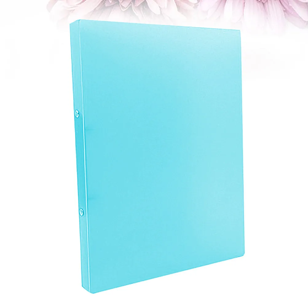 

3Pcs Blue A4 Loose-Leaf Binder Premium Plastic Document File Folder with Stainless Steel Clip for Efficient Paper Management
