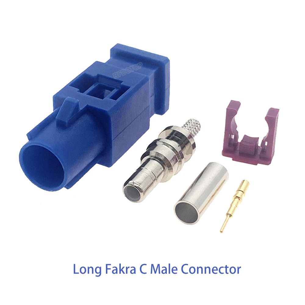 Extension Fakra A B C D E G H K Z Male Plug Crimp RF Coaxial Connector for RG316 RG174 Cable Car Radio FM GPS Antenna Adapter view 6