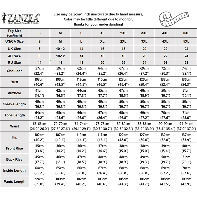Autumn Outfits ZANZEA Women Casual Long Sleeve Stripe Patchwork Tops Shirt Elastic Waist Trousers Suit Muslim Matching Sets
