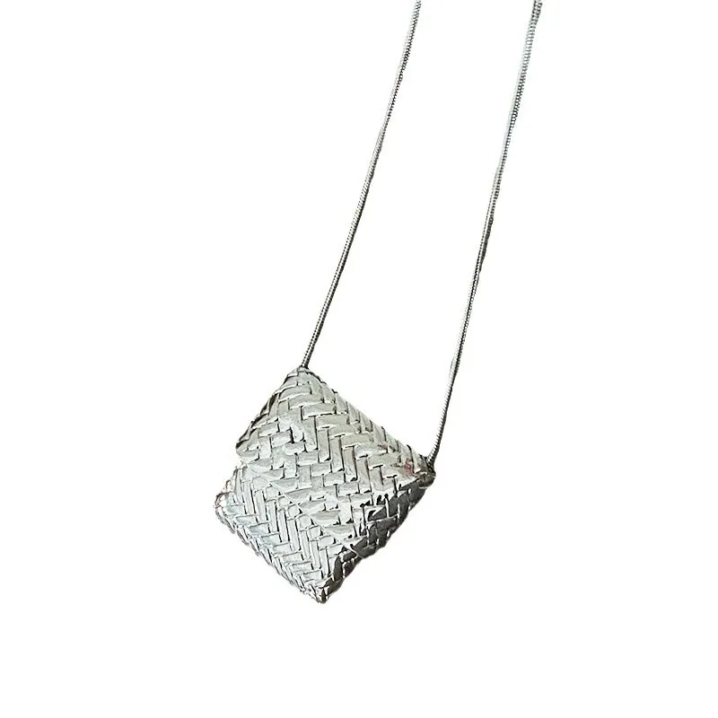 Modern Jewelry Sweet Korean Temperament Cute Small Bag Pendant Necklace For Women Gifts Delicate Design Accessories Hot Sale