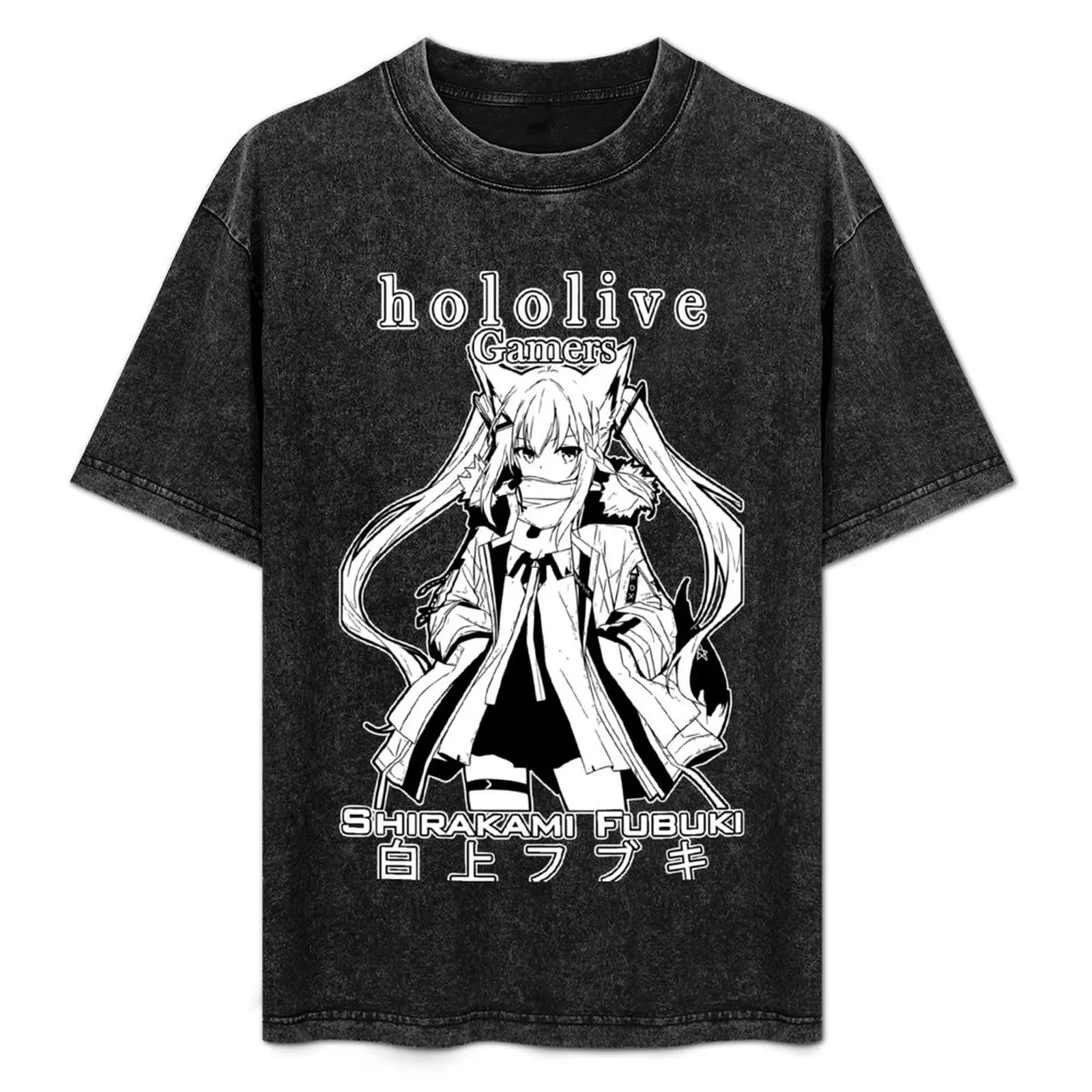 Shirakami Fubuki Gamers Hololive T-Shirt Comfortable Work Wear Tee