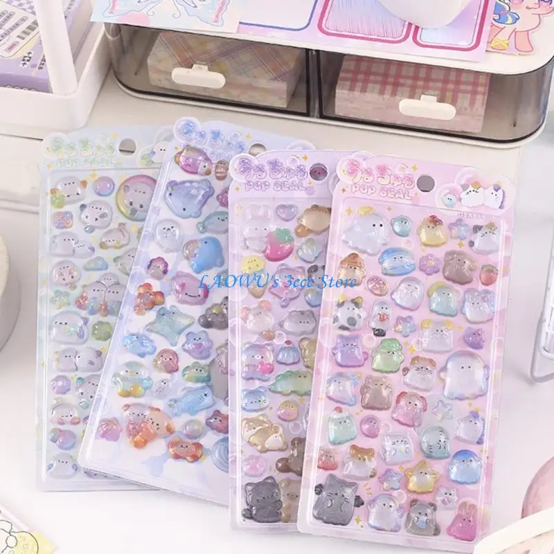 

Y8AD Animal Sticker Resin Sticker for Scrapbooking Journal Planner Kids Sticker