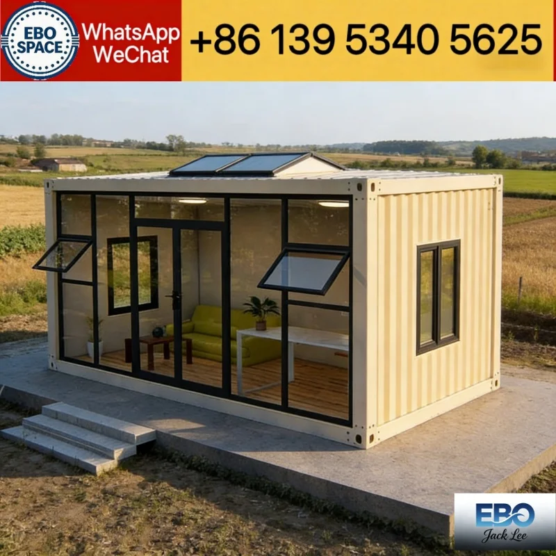 40ft luxury folding villa with kitchen bathroom and living room outdoor expandable prefabricated modular container