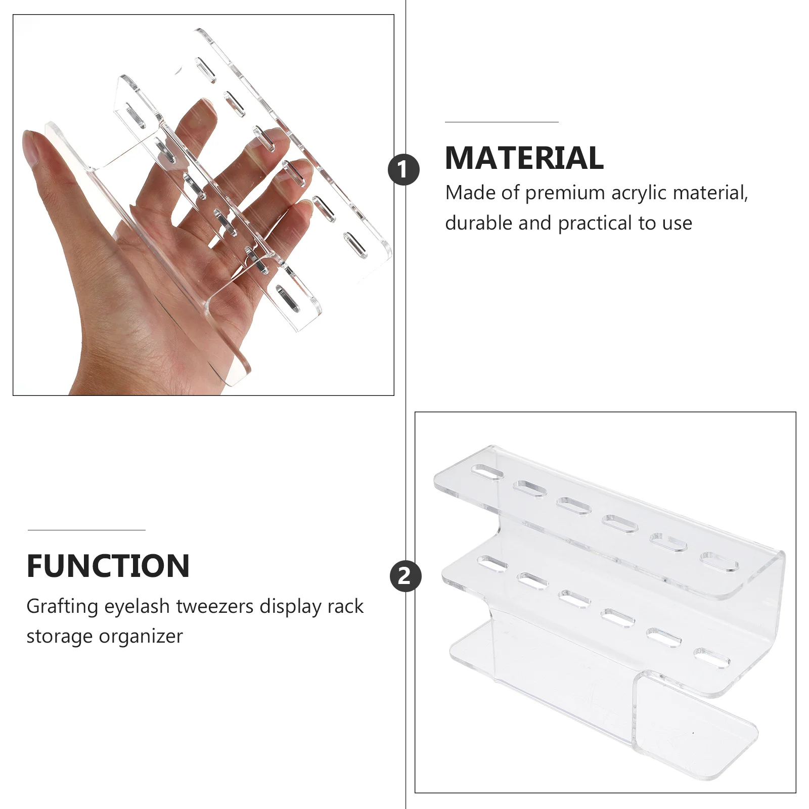 1 Stuks Wimper Pincet Display Houder Acryl Opbergrek Duurzaam Organizer Stand Professionele Thuisgebruik Wimper Extension