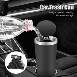 Car Trash Can Car Dustbin Waste Rubbish Basket Bin Organizer Storage Holder With Disposable Trash Bag Car Interior Accessories