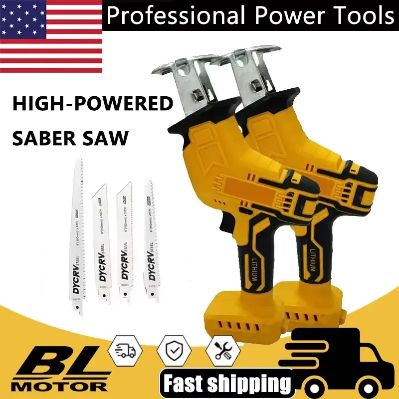 

Fit Dewalt 2800RPM Cordless Reciprocating Saw 20V Brushless Electric Saw Multifunctional Metal Wood Pipe Cutting Saw Power Tool
