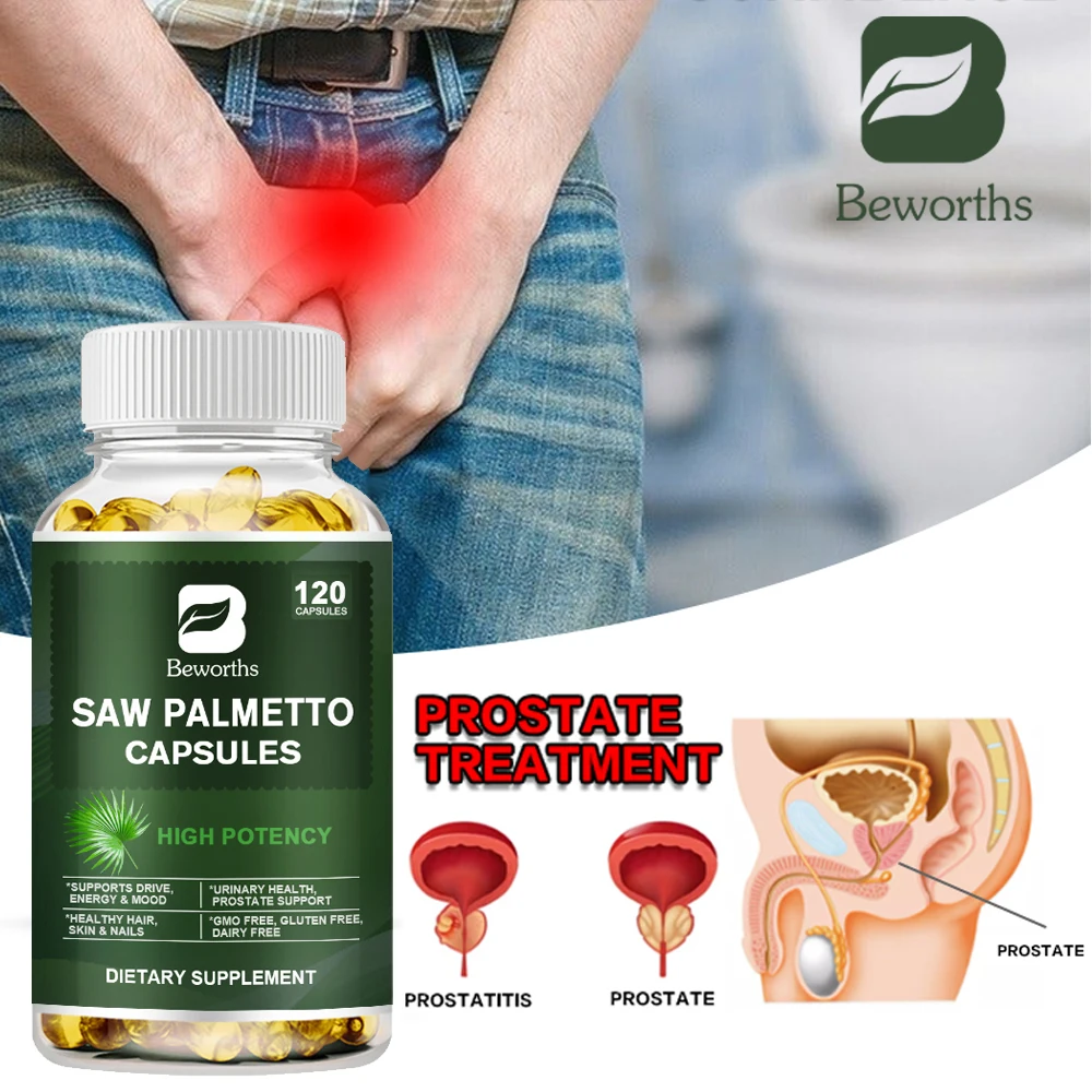 BEWORTHS Saw Palmetto Capsules | Standardized Prosta Palmetto | Super Strength | Non-GMO, Gluten Free