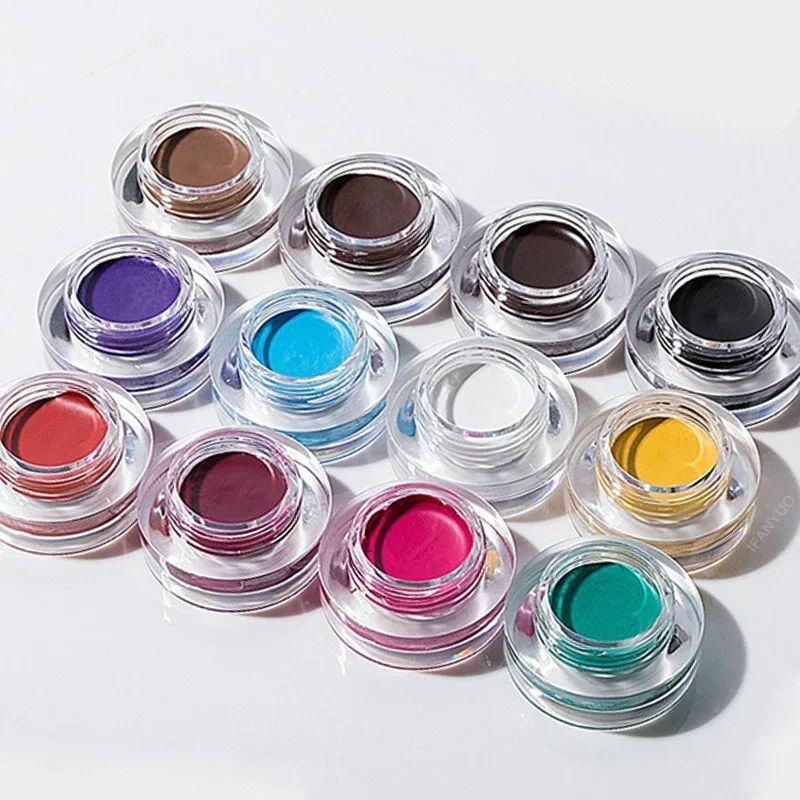 Gel à sourcils 12 couleurs, crème coiffante rouge marron, ne se décolore pas, imperméable, longue durée, maquillage, cosmétiques avec brosse à sourcils