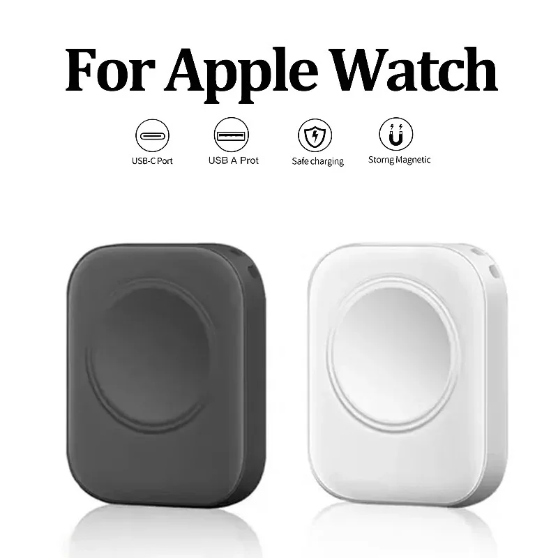 شاحن لاسلكي سريع مغناطيسي لساعة أبل سلسلة 9 8 7 6 5 نوع C L كابل منفذ تحويل شاحن صغير لسلسلة iWatch 4 3 2 #1