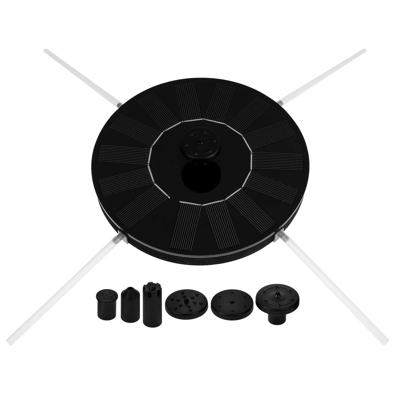 

Solar Fountain Pump Floating Water Pump Four Nozzles Eco-Friendly Brushless for Garden Pond Bird Bath Fish Tank Aquarium