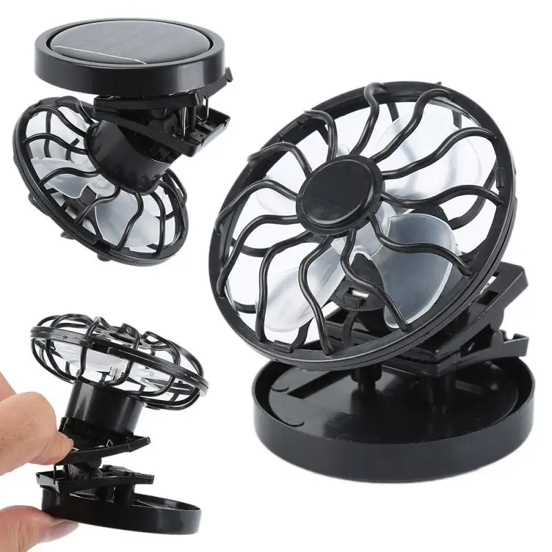 Cell Fan Portable Solar Rechargeable Energy-saving Free Of Pollution For Camping Hiking Fishing Solar Power Fans Cooling Fans