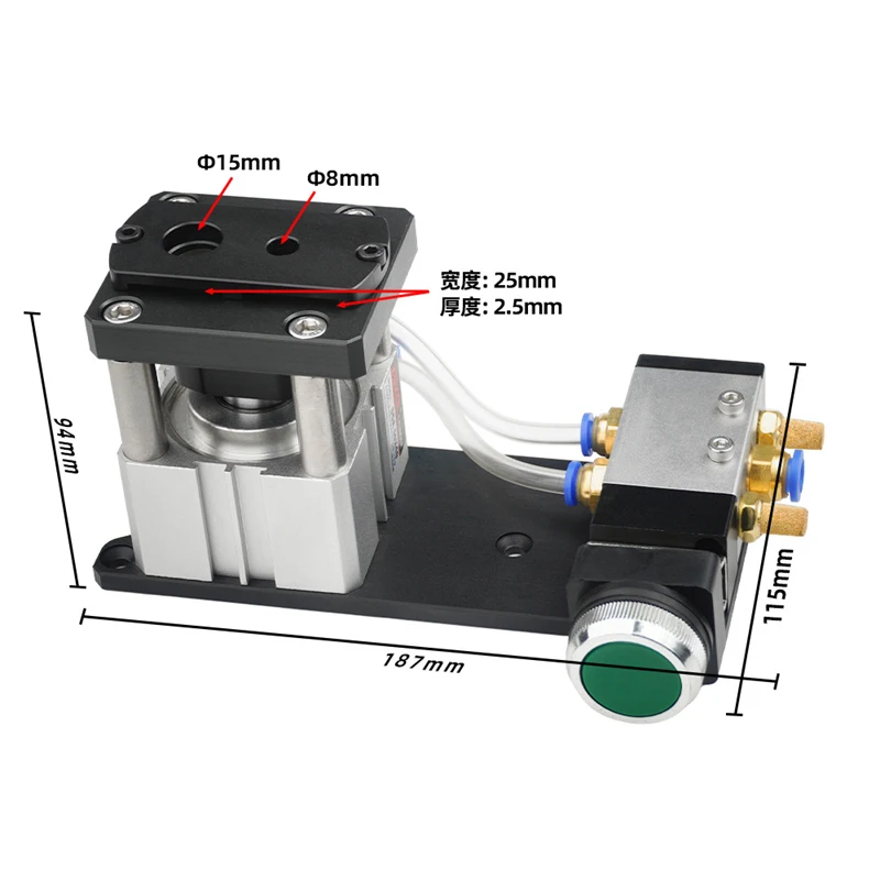 2 In 1 Edge Banding Punching Hole Machine Pneumatic Edge Bander Hole Guide Woodworking Edge Banding Leather Hole Punch Tools