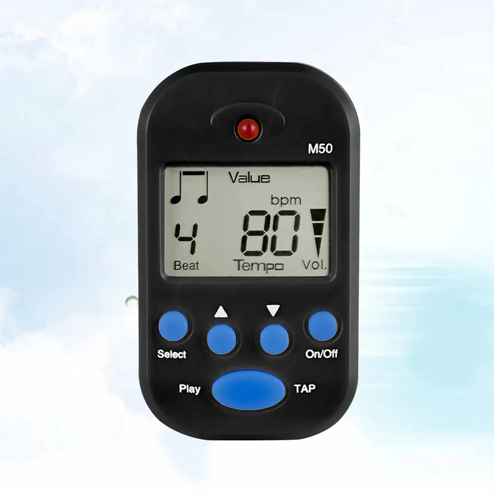 Mini Digital Metronome with LCD Screen, Clip-on Tempo Timer for Piano, Violin, Guitar, Bass, Drums – Tap Function