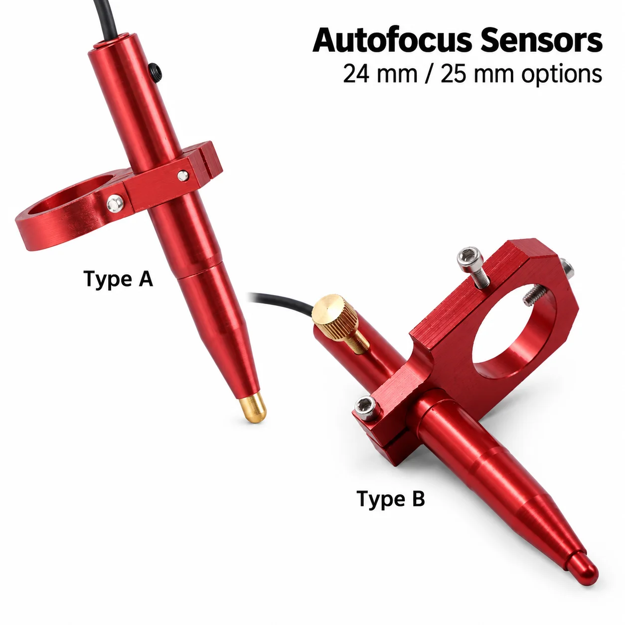 Automatic Focus Sensor for CO2 Laser Engraving Cutting Machines Z Axis Lift Table Type a Type B 24mm 25mm Lens Tube Clamp Kit