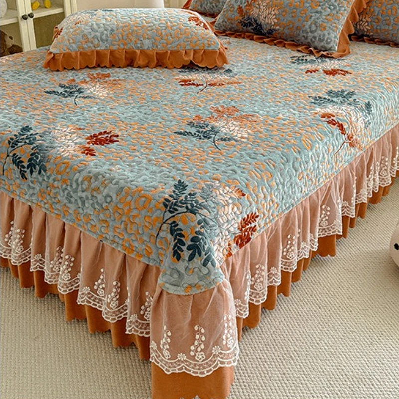 4PCS Winter Milk Velvet Quilt Duvet Covers Bedding Set Warm Thicken Bed Quilt Cover Double Bed Cover Queen King Comforter Covers - view 4
