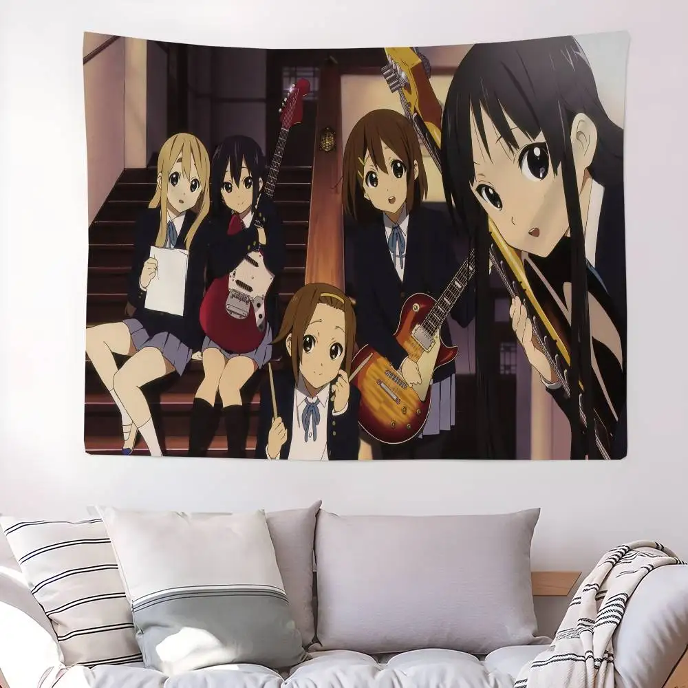 K-On!! Anime Wall Tapestry - Cute High School Band Character Art, Whimsical Room Accent for Slice-of-Life & Music Anime Fans