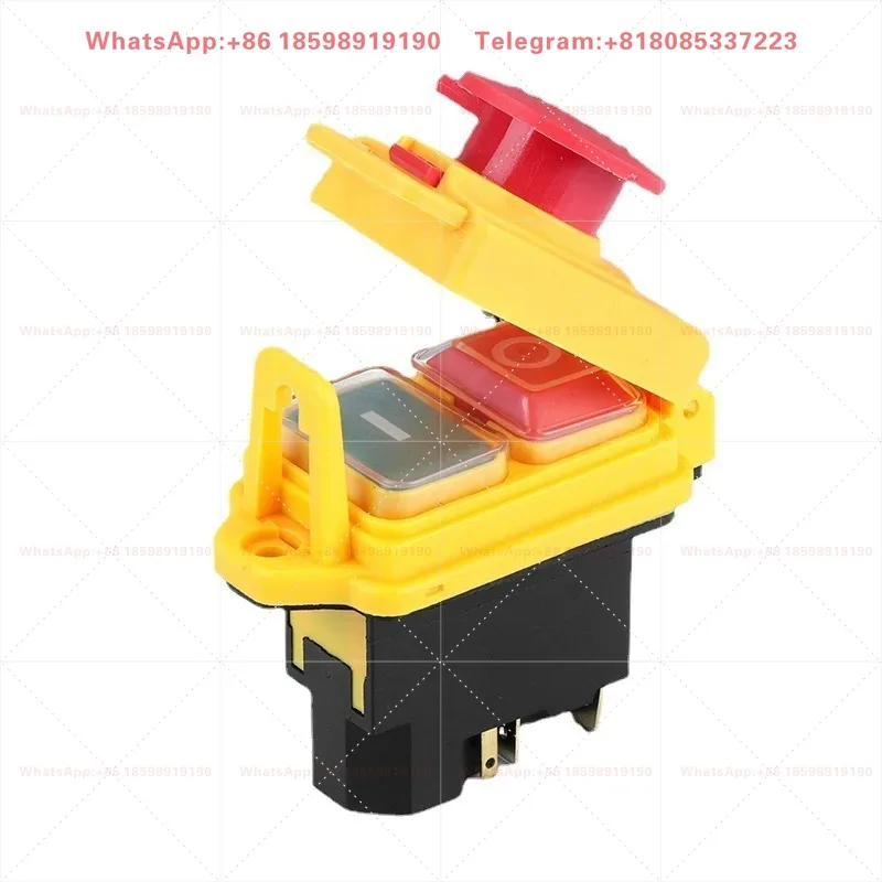 Interruptor de Parada de Emergencia Impermeable KLD28 KLD-28A KJD17, 2 Piezas, Componente de Control para Máquina de Corte 220V