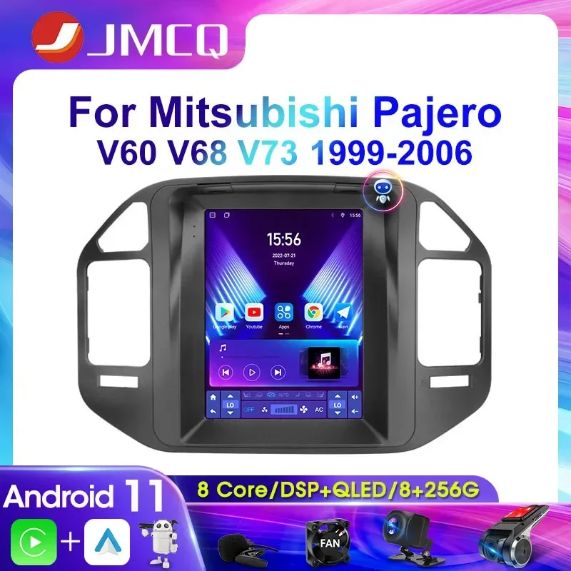 

JMCQ 2Din 4G Android 11 Car Radio For Mitsubishi Pajero V60 V68 V73 1999-2006 Multimedia Video Player Navigation GPS Carplay