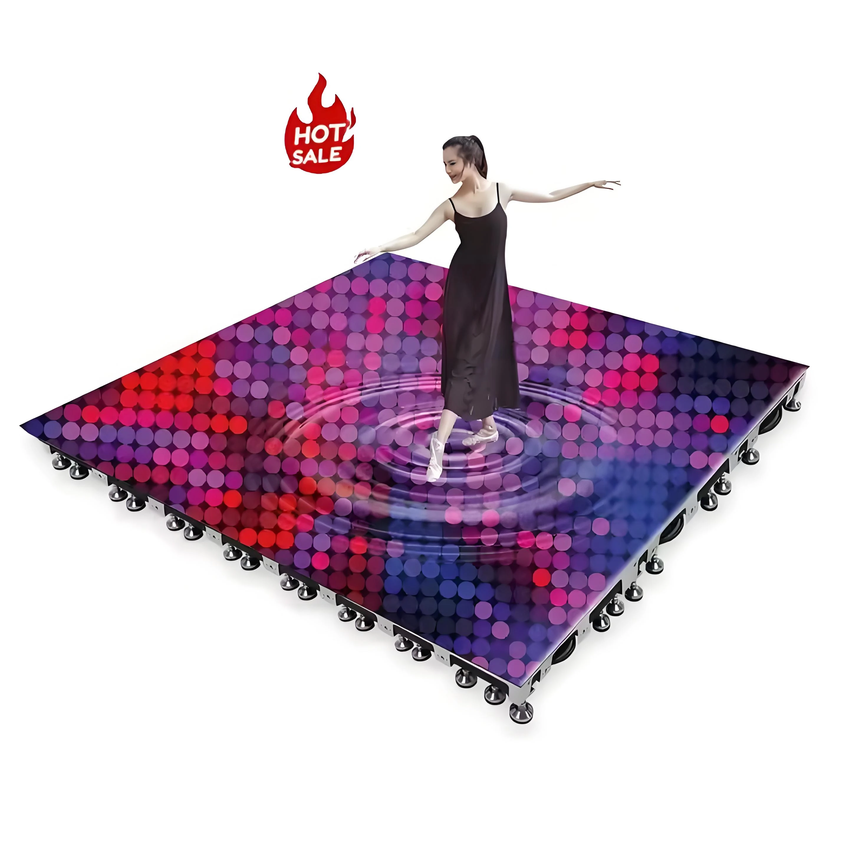 P2.976 P3.91 P4.81 RGB Dance Floor Standing Digital Interactive Video Screen Panel Dance Floor LED Display