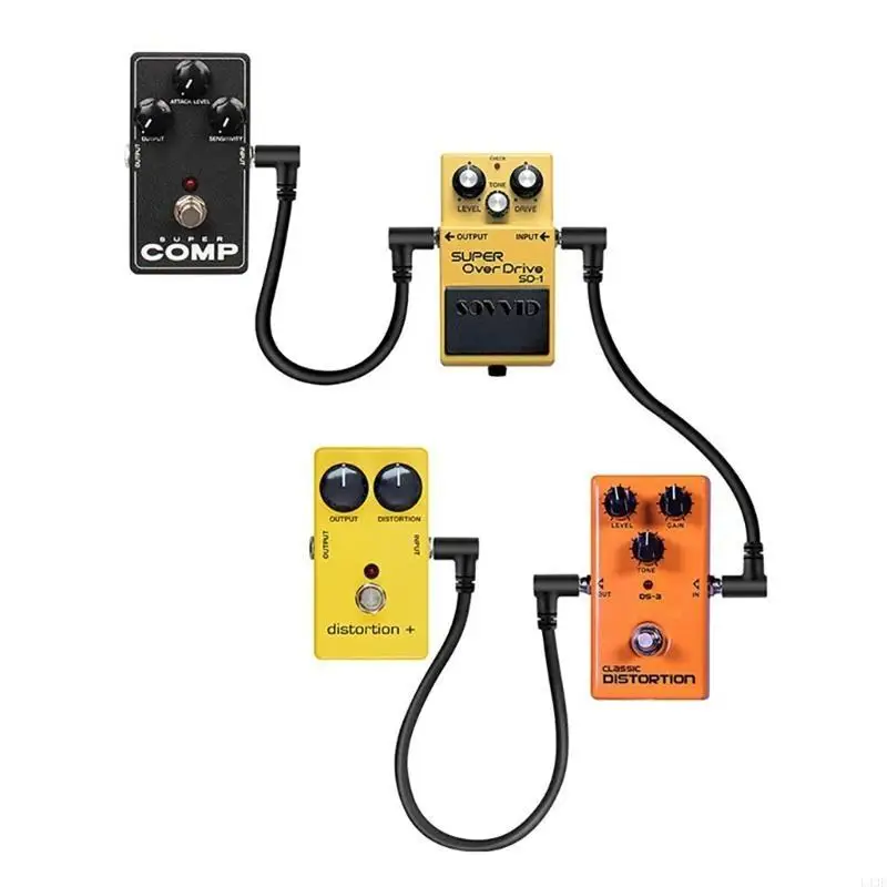 3 Pcs Guitar Pedal Patches Cables Effects Pedal Board Cord Durable Connector 