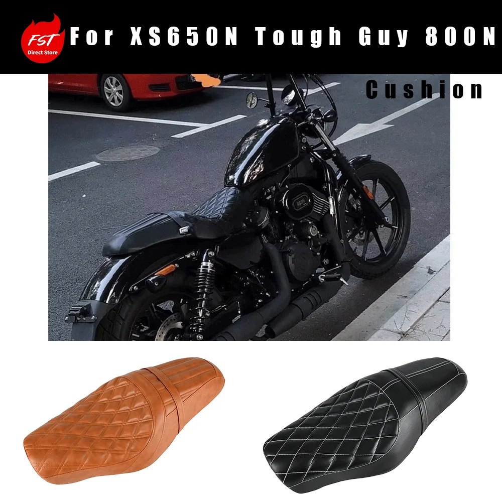 Fit Jianshe Xiangshuai XS650N modified seat double seat, Tough Guy 800N integrated seat, retro thickened cushion