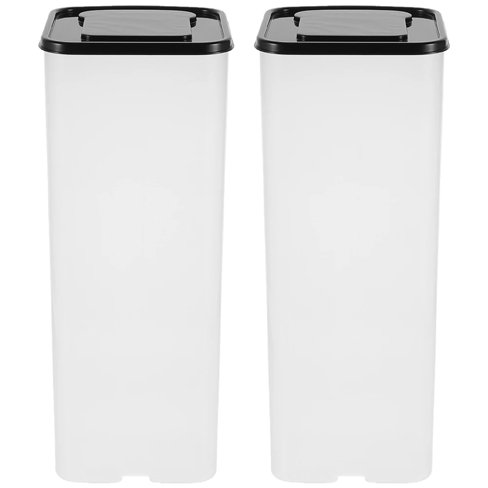

2pcs Bread Storage Box Containers Black Loaf Keeper Airtight Plastic Bread Bin ganizer for Kitchen Countertop Sealed Design