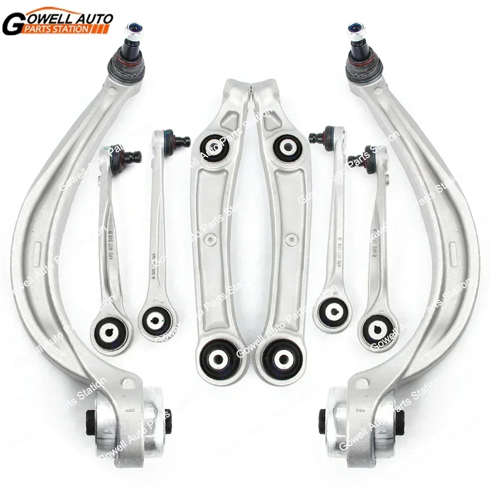 8pcs Front Suspension Upper Lower Control Arm Kits For Audi Q7 4MB Q8 4MN A8 D5 Touareg CR7 Porsche Cayenne Bentley Bentayga