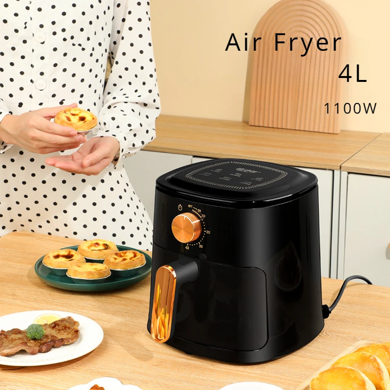 

4L Oil Free airfryer 1100W Mechanical style Fast Air Circulation Fryer oven Less Oil Smoke Free Fried French fries chicken wings