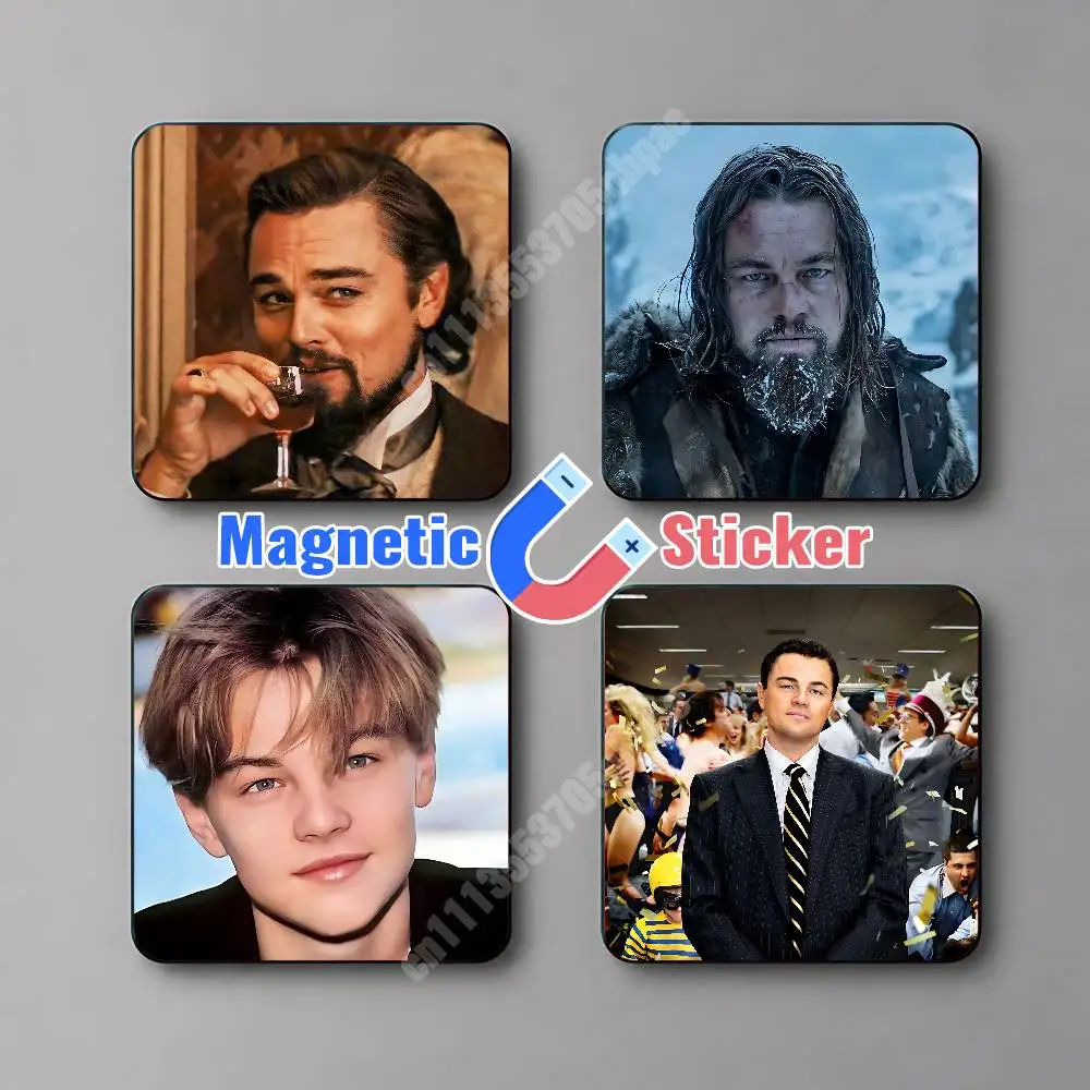L-Leonardo Di-Caprio-S Movie Magnetic Sticker Reusable Fridge Decal for Metal Surfaces Magnet Marker