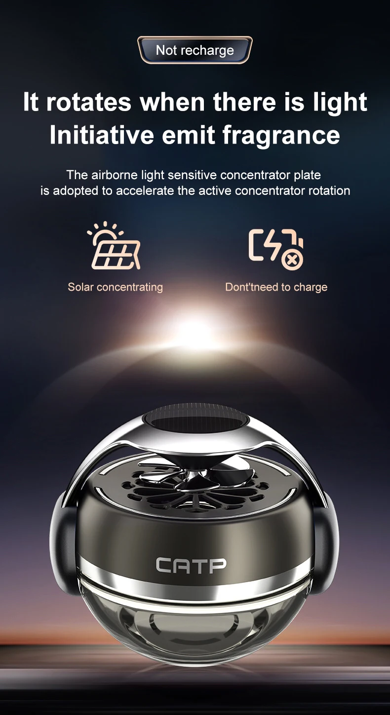 Solar Auto Parfüm personalisierte Auto Armaturenbrett Duft Diffusor solarbetriebene Duft Enhancer stilvolle Auto Innendekoration ﻿ – Detail 2