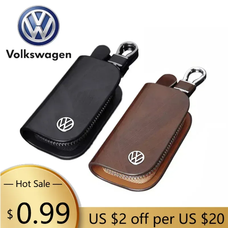 

For VOLKSWAGEN VW Car Accessories Auto Key Bag Case Keyring Cover for Volkswagen Passat Santana Tiguan Scirocco Magotan Sagitar
